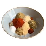 Chicken taco seasoning, all different spices in a bowl